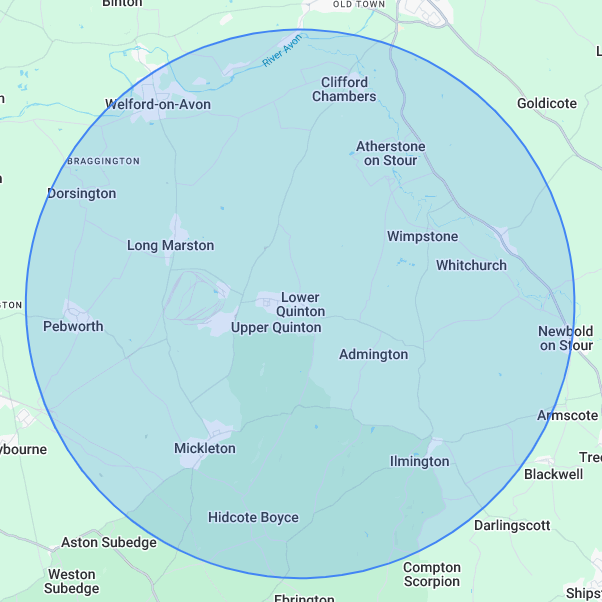 four mile radius map
